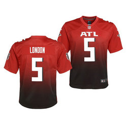 Youth Nike Atlanta Falcons #5 Drake London Red Vapor Untouchable Authentic Stitched NFL Jerseys