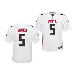 Youth Nike Atlanta Falcons #5 Drake London White Vapor Untouchable Authentic Stitched NFL Jerseys