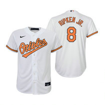Youth Nike Baltimore Orioles #8 Cal Ripken White Authentic Stitched MLB Jersey
