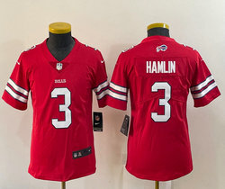 Youth Nike Buffalo Bills #3 Damar Hamlin Red Vapor Untouchable Authentic Stitched NFL Jersey