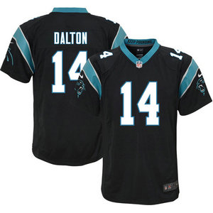 Youth Nike Carolina Panthers #14 Andy Dalton Black Vapor Untouchable Authentic Stitched NFL Jersey