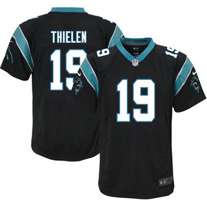 Youth Nike Carolina Panthers #19 Adam Thielen Black Vapor Untouchable Authentic Stitched NFL Jersey