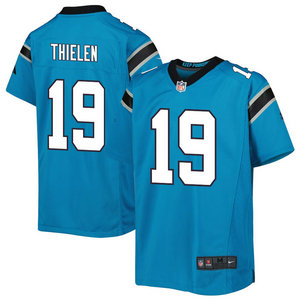 Youth Nike Carolina Panthers #19 Adam Thielen Blue Vapor Untouchable Authentic Stitched NFL Jersey