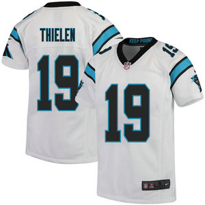 Youth Nike Carolina Panthers #19 Adam Thielen White Vapor Untouchable Authentic Stitched NFL Jersey