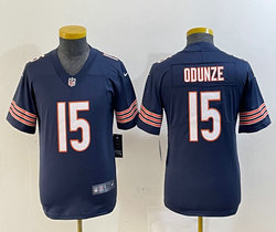 Youth Nike Chicago Bears #15 Rome Odunze Blue Vapor Untouchable Authentic Stitched NFL Jersey