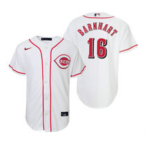 Youth Nike Cincinnati Reds #16 Tucker Barnhart White Authentic Stitched MLB Jersey