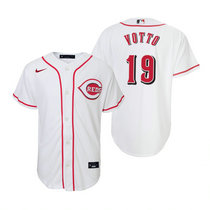 Youth Nike Cincinnati Reds #19 Joey Votto White Authentic Stitched MLB Jersey