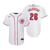 Youth Nike Cincinnati Reds #26 Raisel Iglesias White Authentic Stitched MLB Jersey