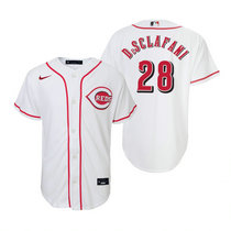 Youth Nike Cincinnati Reds #28 Anthony DeSclafani White Authentic Stitched MLB Jersey