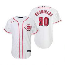 Youth Nike Cincinnati Reds #90 Delino DeShields White Authentic Stitched MLB Jersey