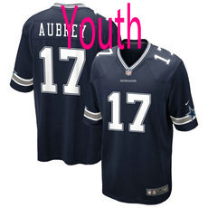 Youth Nike Dallas Cowboys #17 Brandon Aubrey Blue nfl jersey