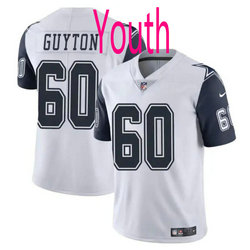 Youth Nike Dallas Cowboys #60 Tyler Guyton Rush 2024 Draft Vapor Untouchable Football Jersey