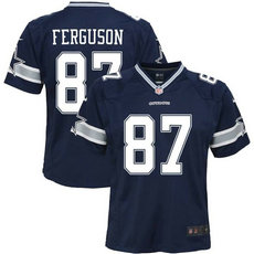 Youth Nike Dallas Cowboys #87 Jake Ferguson Blue Vapor Untouchable Authentic Stitched NFL Jersey