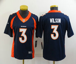 Youth Nike Denver Broncos #3 Russell Wilson Blue Vapor Untouchable Authentic stitched NFL jersey