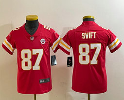 Youth Nike Kansas City Chiefs #87 Taylor Swift Red Vapor Untouchable Authentic Stitched NFL Jersey