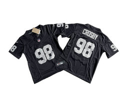 Youth Nike Las Vegas Raiders #98 Maxx Crosby Black 2023 F.U.S.E Authentic Stitched NFL Jersey