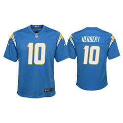 Youth Nike Los Angeles Chargers #10 Justin Herbert Powder Blue Vapor Untouchable Authentic Stitched NFL Jersey