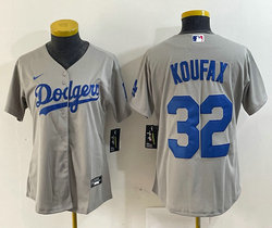 Youth Nike Los Angeles Dodgers #32 Sandy Koufax Gray Authentic Stitched MLB Jersey