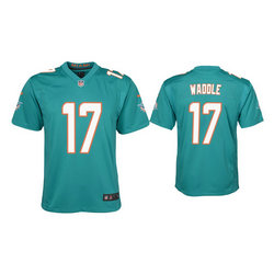 Youth Nike Miami Dolphins #17 Jaylen Waddle Green Vapor Untouchable Authentic Stitched NFL Jersey