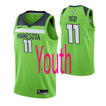 Youth Nike Minnesota Timberwolves #11 Naz Reid Green Game Authentic Stitched NBA Jersey