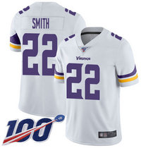 Youth Nike Minnesota Vikings #22 Harrison Smith With NFL 100th Season Patch White Vapor Untouchable Authentic stitched NFL jersey