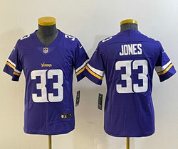 Youth Nike Minnesota Vikings #33 Chris Jones Purple Vapor Untouchable Authentic Stitched NFL Jersey
