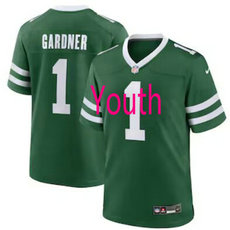 Youth Nike New York Jets #1 Ahmad Sauce Gardner Green 2024 Vapor Untouchable Stitched NFL Jersey