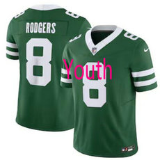 Youth Nike New York Jets #8 Aaron Rodgers Green 2024 Vapor Untouchable Stitched NFL Jersey
