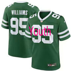 Youth Nike New York Jets #95 Quinnen Williams Green 2024 F.U.S.E. Authentic Stitched NFL Jersey