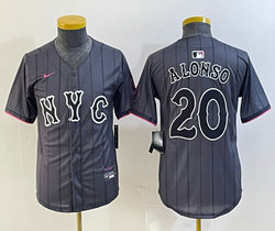 Youth Nike New York Mets #20 Pete Alonso 2024 City Game Authentic Stitched MLB Jersey