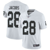 Youth Nike Oakland Raiders #28 Josh Jacobs White Vapor Untouchable Limited Authentic Stitched NFL Jersey