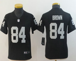 Youth Nike Oakland Raiders #84 Antonio Brown Black Vapor Untouchable Limited Authentic Stitched NFL Jersey