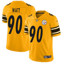 Youth Nike Pittsburgh Steelers #90 T. J. Watt Gold Inverted Legend Vapor Untouchable Authentic Stitched NFL jersey