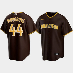 Youth Nike San Diego Padres #44 Joe Musgrove Brown Game Authentic Stitched MLB Jersey