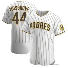 Youth Nike San Diego Padres #44 Joe Musgrove White Flexbase stripe Authentic Stitched MLB Jersey