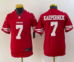 Youth Nike San Francisco 49ers #7 Colin Kaepernick Red Vapor Untouchable Authentic Stitched NFL Jersey