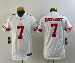 Youth Nike San Francisco 49ers #7 Colin Kaepernick White Vapor Untouchable Authentic Stitched NFL Jersey